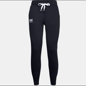 Under Armour Women's UA Rival Fleece Navy Joggers